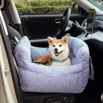 ComfortCruise Pet Car Seat Bed – Washable Dog Travel Bed | Breathable Booster Kennel | Secure Car Seat for Dogs & Cats