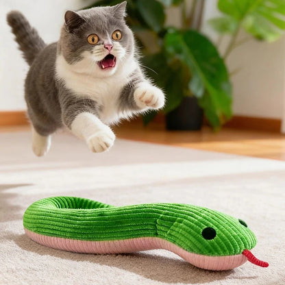 SlitherSnug Plush Snake Toy – Interactive Dog &amp; Cat Toy | Soft Fleece Chew & Kick Toy | Indoor Pet Enrichment