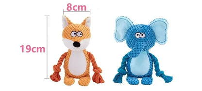 SnuggleSqueak Plush Chew Toy – Durable Squeaky Interactive Toy for Small & Medium Dogs