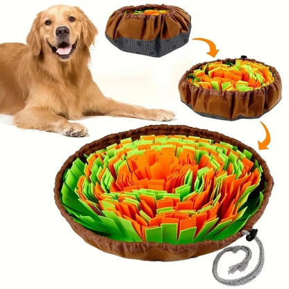 SniffNest Foraging Mat – Washable Felt Snuffle Mat | Interactive Slow Feeder | Dog Enrichment & Training Toy