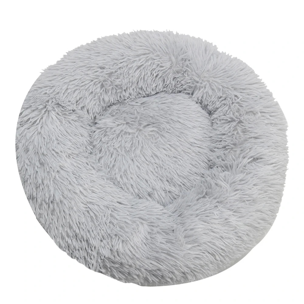 CloudNest Calming Dog Bed – Ultra-Soft Plush Pet Bed | Warm Washable Round Dog Sofa | Non-Slip Comfort Bed for Dogs & Cats