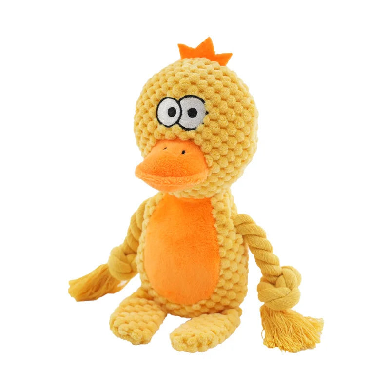SnuggleSqueak Plush Chew Toy – Durable Squeaky Interactive Toy for Small & Medium Dogs