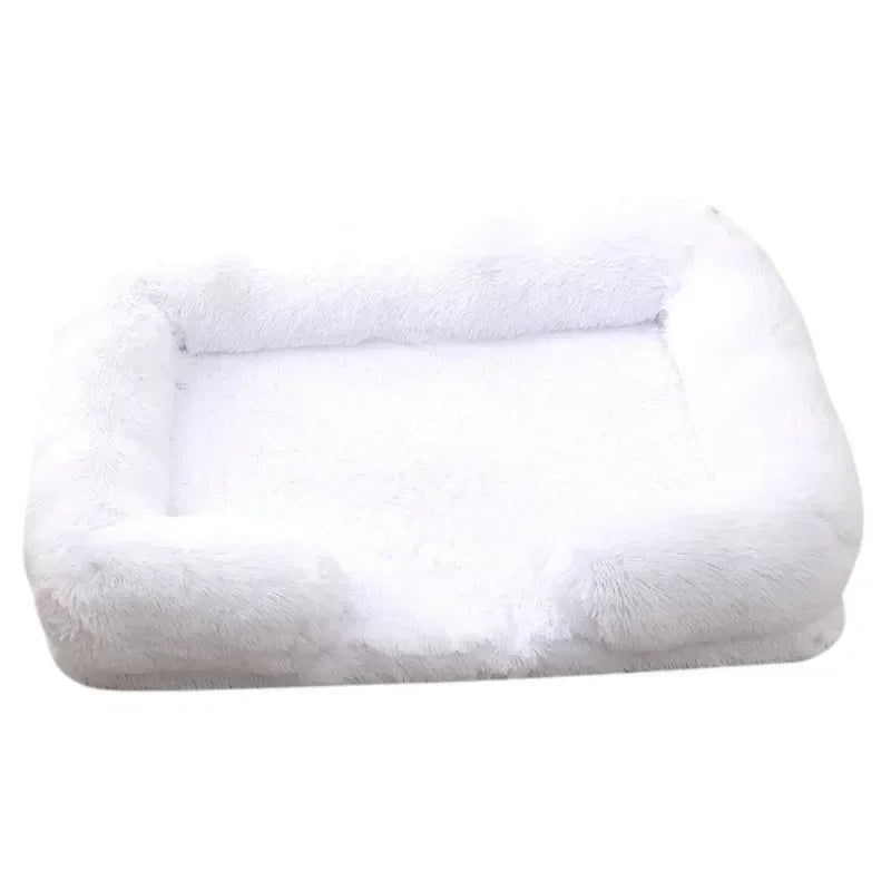SnuggleHaven Plush Dog Bed – Washable Rectangular Pet Mattress | Soft Corduroy Winter Bed | Cosy Dog & Cat Cushion for All Breeds