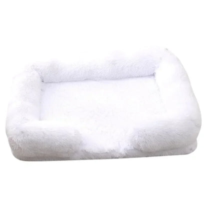 SnuggleHaven Plush Dog Bed – Washable Rectangular Pet Mattress | Soft Corduroy Winter Bed | Cosy Dog & Cat Cushion for All Breeds
