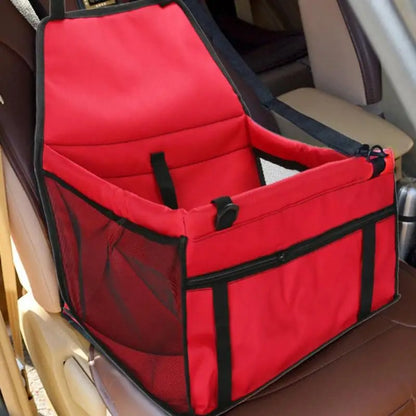 RoadPaws Travel Carrier – Foldable Dog Car Seat & Pet Carrier | Breathable Oxford Travel Bag | Secure Car Hammock for Small Dogs & Cats