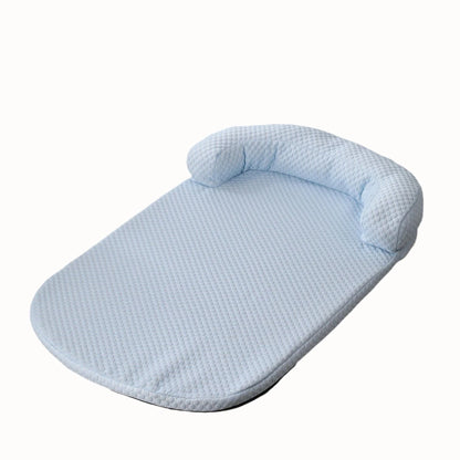 BreezeNest Cooling Pet Bed – Breathable Ice Silk Dog Mattress | Summer Washable Cushion with Pillow | Non-Slip Bed for Dogs & Cats