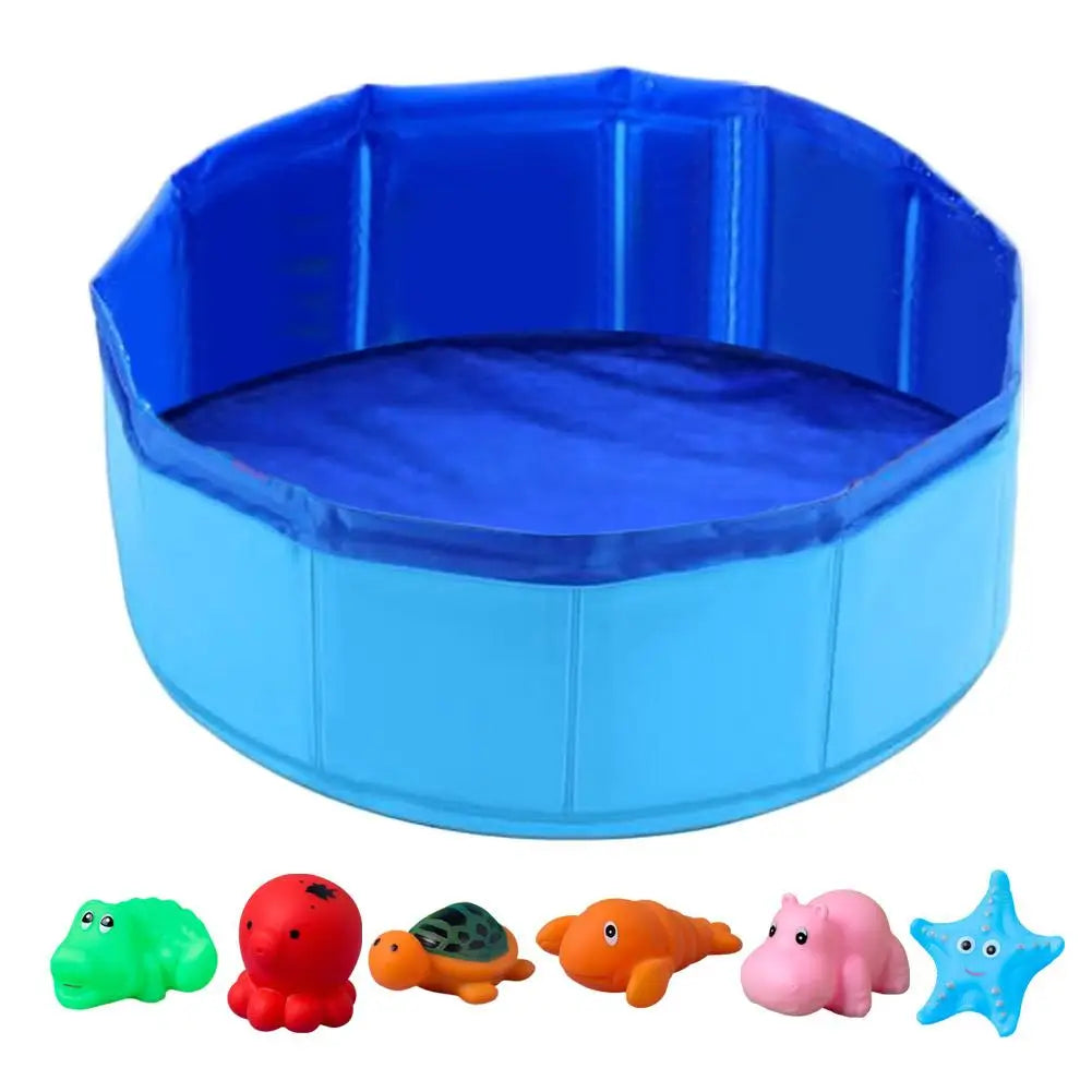 AquaPaws Foldable Pet Pool – Portable Dog & Cat Bath Pool | Collapsible PVC Swimming & Interactive Water Play Basin
