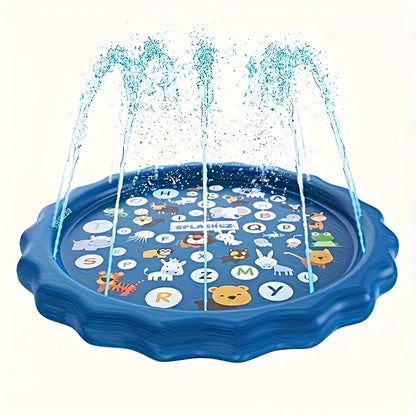 SplashCool Pet Bath Pool – Heavy-Duty Dog Splash Pad | Water Spray Cooling Basin | Non-Slip Outdoor Summer Play Pool