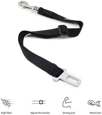DriveGuard Adjustable Pet Car Safety Seat Belt – Secure Travel Harness Lead for Dogs & Cats