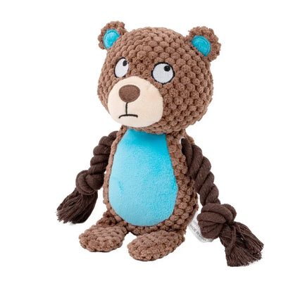 SnuggleSqueak Plush Chew Toy – Durable Squeaky Interactive Toy for Small & Medium Dogs