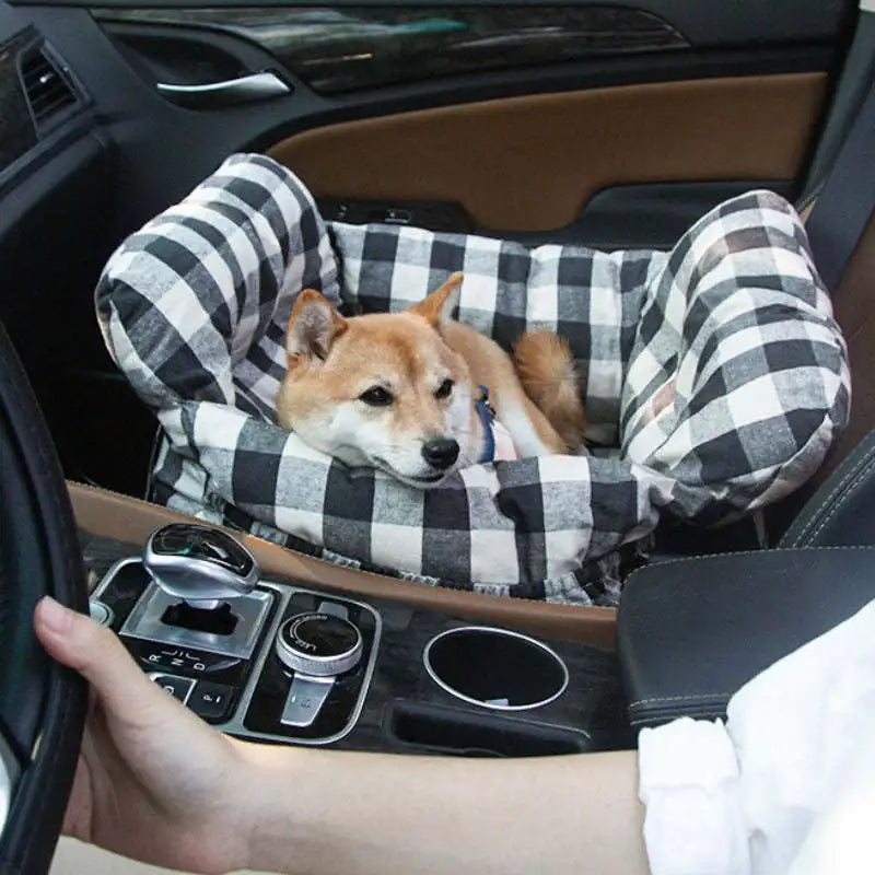 ComfortCruise Pet Car Seat Bed – Washable Dog Travel Bed | Breathable Booster Kennel | Secure Car Seat for Dogs & Cats