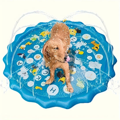 SplashCool Pet Bath Pool – Heavy-Duty Dog Splash Pad | Water Spray Cooling Basin | Non-Slip Outdoor Summer Play Pool