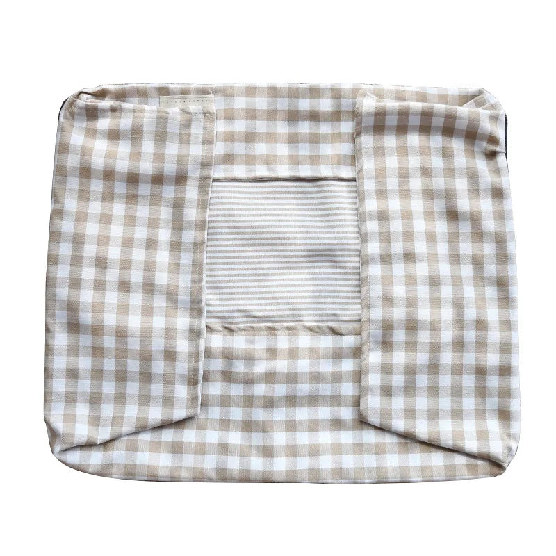 CosyNest Cotton Pet Sofa Bed – Breathable Indoor Dog & Cat Bed | Soft Striped Sleeping Cushion | Comfortable Pet Kennel for Small & Medium Pets