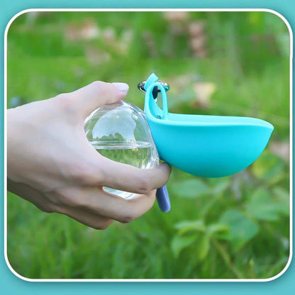 HydraPaw Travel Bottle – 2-in-1 Portable Water Bottle & Foldable Feeding Bowl for Dogs