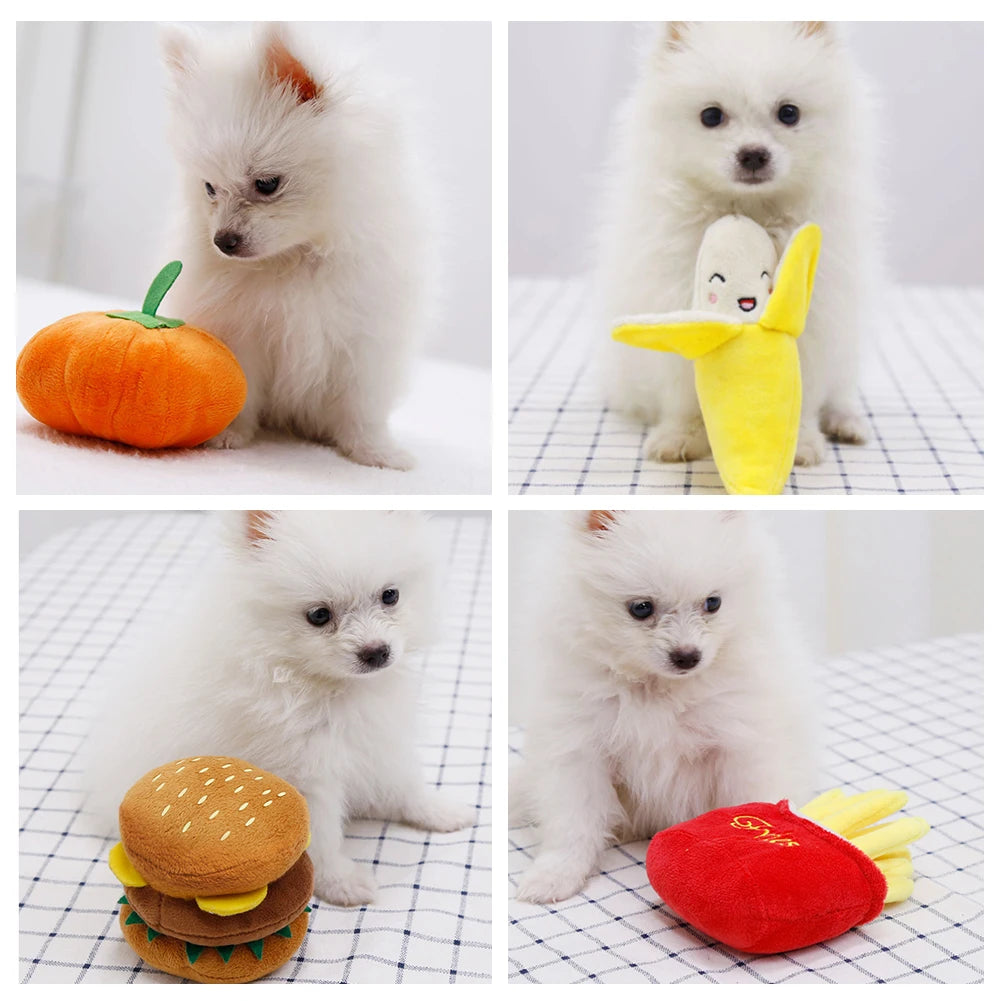 PlayPals Plush Squeaky Toy – Cute Fruit & Animal Dog Toy | Interactive Chew Toy | Soft Plush Squeaker for Dogs & Cats