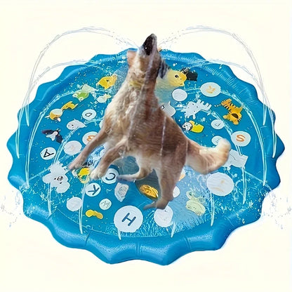 SplashCool Pet Bath Pool – Heavy-Duty Dog Splash Pad | Water Spray Cooling Basin | Non-Slip Outdoor Summer Play Pool