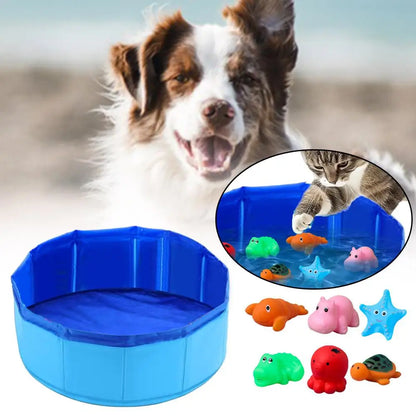 AquaPaws Foldable Pet Pool – Portable Dog & Cat Bath Pool | Collapsible PVC Swimming & Interactive Water Play Basin