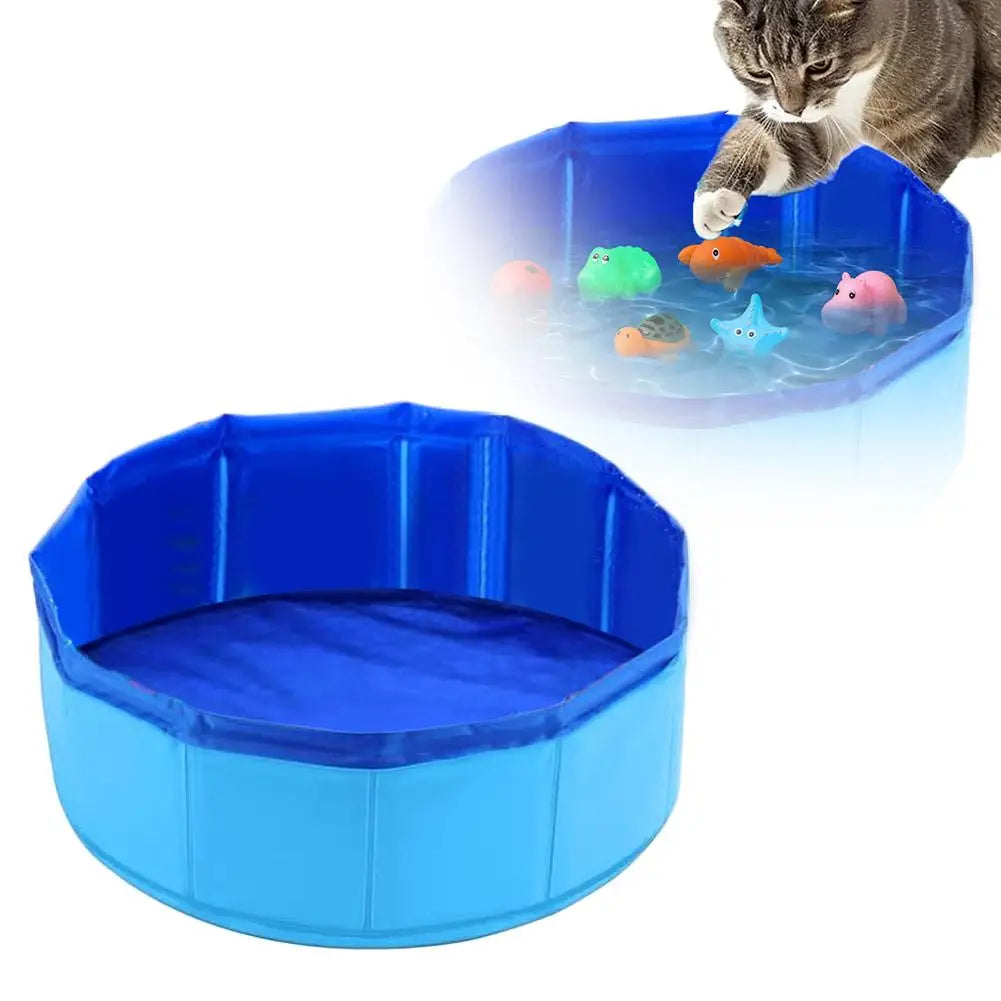 AquaPaws Foldable Pet Pool – Portable Dog & Cat Bath Pool | Collapsible PVC Swimming & Interactive Water Play Basin
