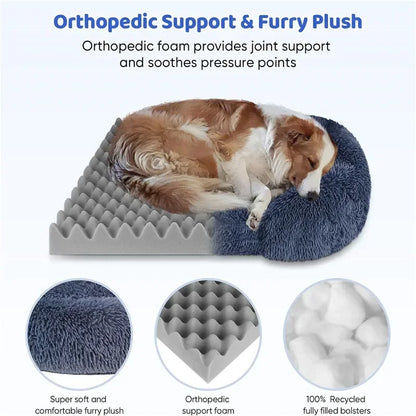SnuggleHaven Plush Dog Bed – Washable Rectangular Pet Mattress | Soft Corduroy Winter Bed | Cosy Dog & Cat Cushion for All Breeds