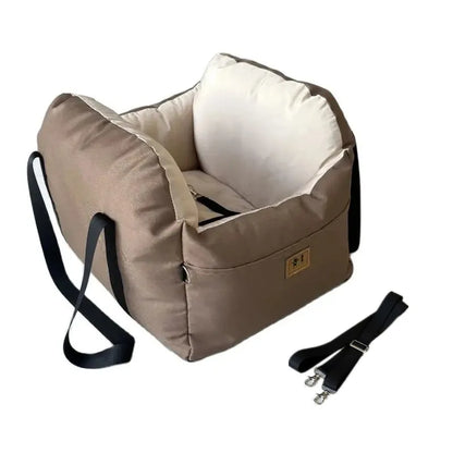 TravelNest Secure Pet Car Seat – Washable Dog Booster Seat | Safety Belt Travel Bed | Comfortable Car Sofa for Small Dogs & Cats