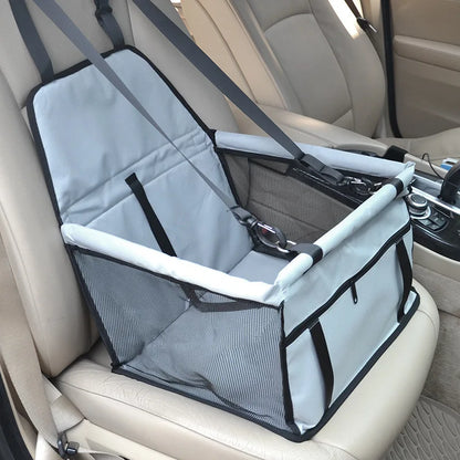 RoadPaws Travel Carrier – Foldable Dog Car Seat & Pet Carrier | Breathable Oxford Travel Bag | Secure Car Hammock for Small Dogs & Cats