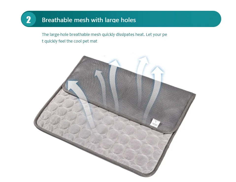 CoolPaws Chill Mat – Self-Cooling Pet Mat | Washable Summer Cooling Pad | Breathable Ice Blanket for Dogs & Cats