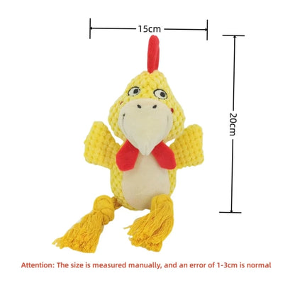 SnuggleSqueak Plush Chew Toy – Durable Squeaky Interactive Toy for Small & Medium Dogs