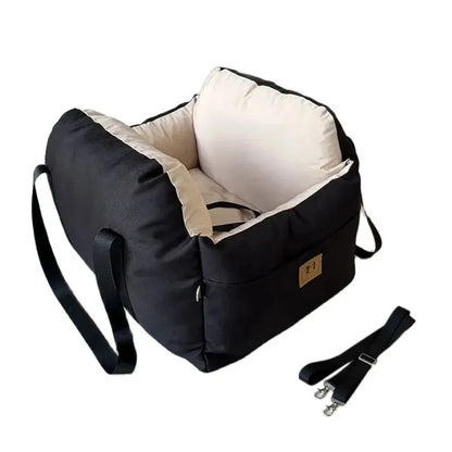 TravelNest Secure Pet Car Seat – Washable Dog Booster Seat | Safety Belt Travel Bed | Comfortable Car Sofa for Small Dogs & Cats