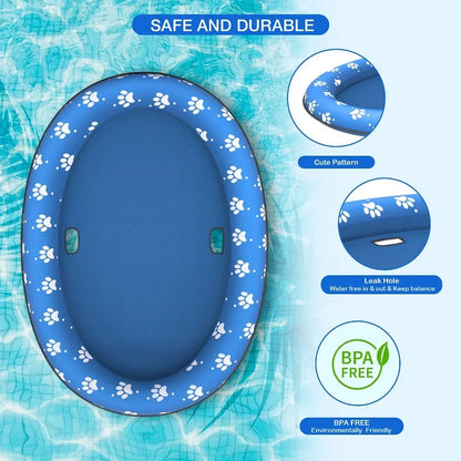 AquaLounge Foldable Dog Float – Portable Pet Pool Float | Soft Cooling PVC Floating Raft | Summer Water Lounger for Dogs