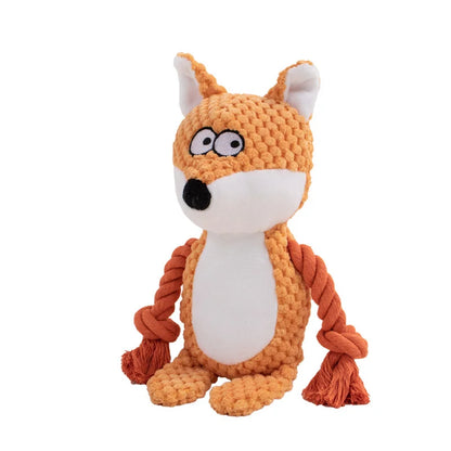 SnuggleSqueak Plush Chew Toy – Durable Squeaky Interactive Toy for Small & Medium Dogs