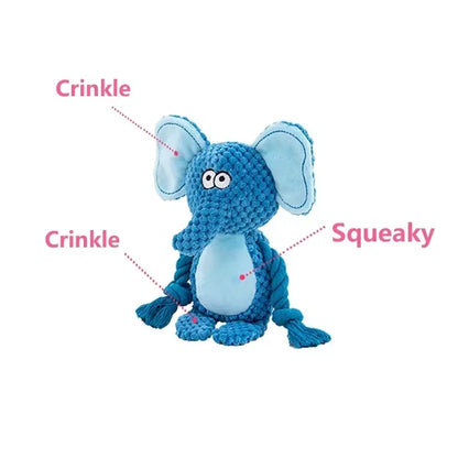 SnuggleSqueak Plush Chew Toy – Durable Squeaky Interactive Toy for Small & Medium Dogs