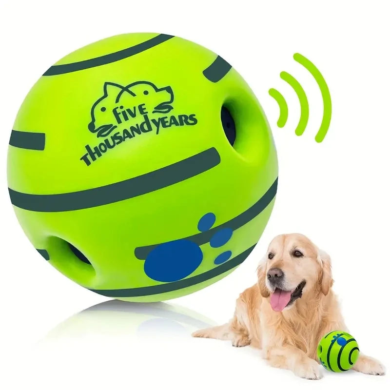 WaggleJoy Giggle Ball – Interactive Dog Toy Ball | Mental Stimulation | IQ Training & Active Play