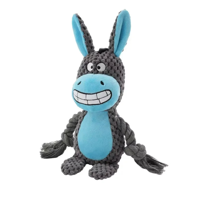 SnuggleSqueak Plush Chew Toy – Durable Squeaky Interactive Toy for Small & Medium Dogs