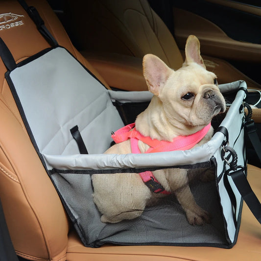 RoadPaws Travel Carrier – Foldable Dog Car Seat & Pet Carrier | Breathable Oxford Travel Bag | Secure Car Hammock for Small Dogs & Cats