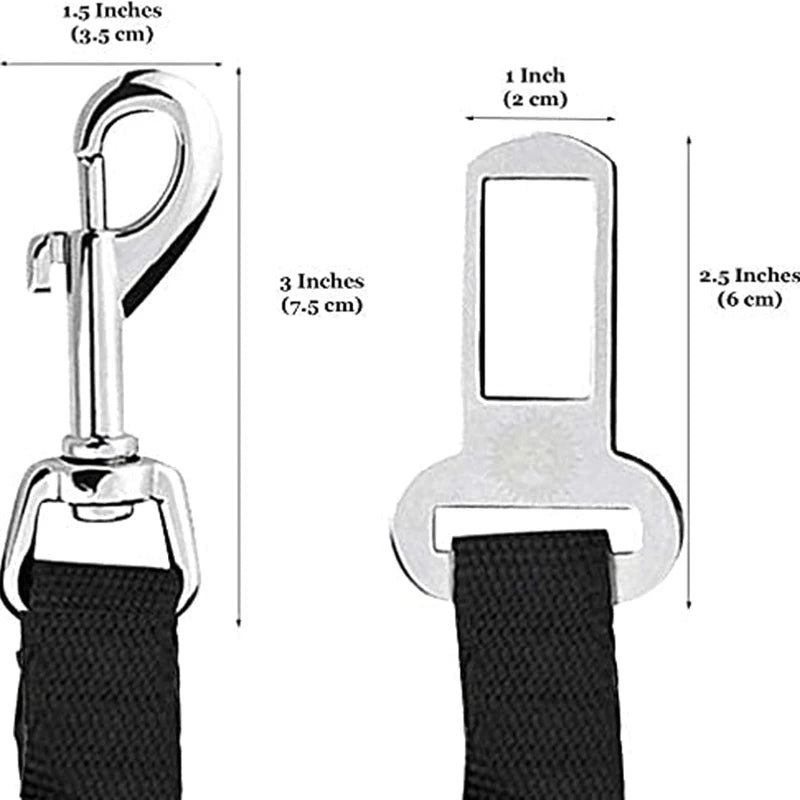 DriveGuard Adjustable Pet Car Safety Seat Belt – Secure Travel Harness Lead for Dogs & Cats