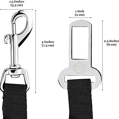 DriveGuard Adjustable Pet Car Safety Seat Belt – Secure Travel Harness Lead for Dogs & Cats