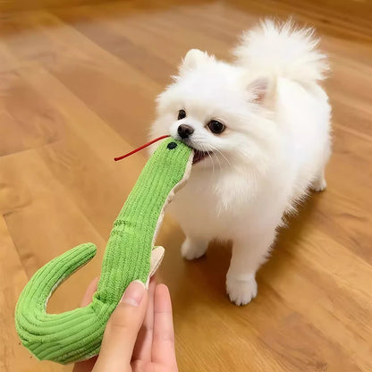 SlitherSnug Plush Snake Toy – Interactive Dog &amp; Cat Toy | Soft Fleece Chew & Kick Toy | Indoor Pet Enrichment
