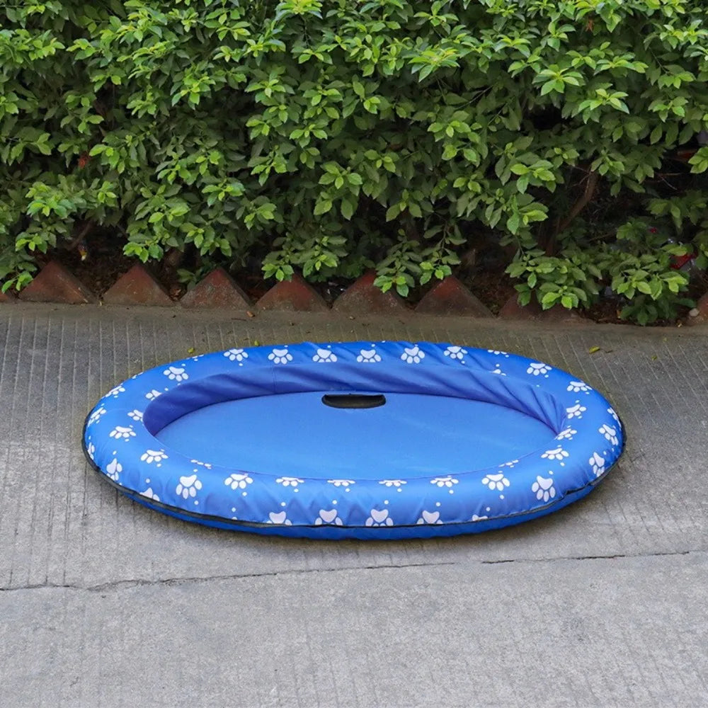 AquaLounge Foldable Dog Float – Portable Pet Pool Float | Soft Cooling PVC Floating Raft | Summer Water Lounger for Dogs
