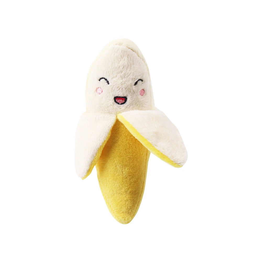 PlayPals Plush Squeaky Toy – Cute Fruit & Animal Dog Toy | Interactive Chew Toy | Soft Plush Squeaker for Dogs & Cats