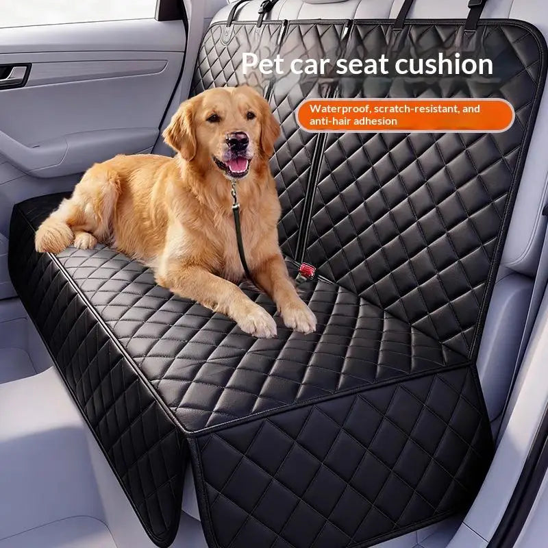 SafeRide Convertible Pet Car Seat – Waterproof Rear Seat Carrier | Portable Dog & Cat Travel Cushion | Wear-Resistant Car Seat Protector