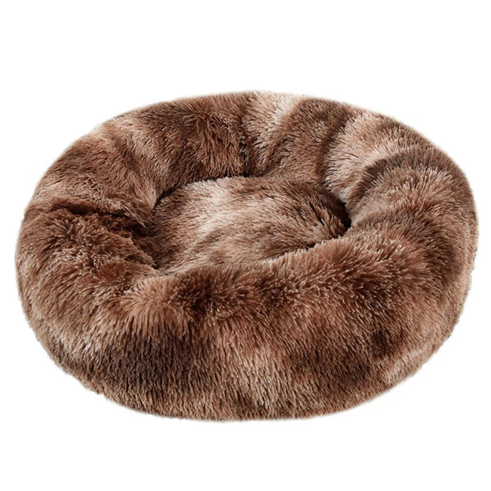 CloudNest Calming Dog Bed – Ultra-Soft Plush Pet Bed | Warm Washable Round Dog Sofa | Non-Slip Comfort Bed for Dogs & Cats