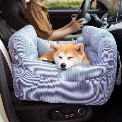 ComfortCruise Pet Car Seat Bed – Washable Dog Travel Bed | Breathable Booster Kennel | Secure Car Seat for Dogs & Cats