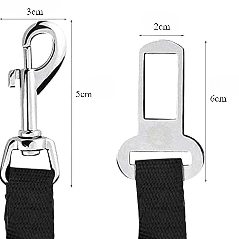 DriveGuard Adjustable Pet Car Safety Seat Belt – Secure Travel Harness Lead for Dogs & Cats