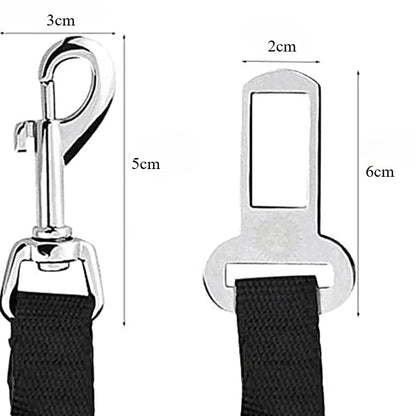 DriveGuard Adjustable Pet Car Safety Seat Belt – Secure Travel Harness Lead for Dogs & Cats