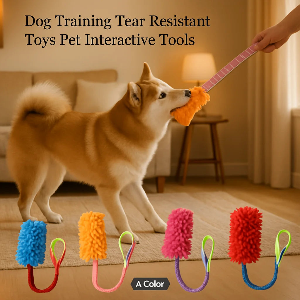 GripTug Dental Chew Toy – Durable Plush Rope Dog Toy | Interactive Tug & Teeth Cleaning Toy for Aggressive Chewers