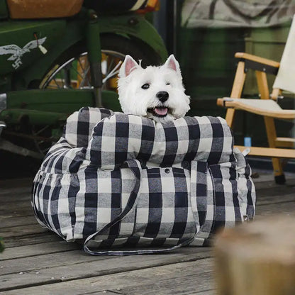 ComfortCruise Pet Car Seat Bed – Washable Dog Travel Bed | Breathable Booster Kennel | Secure Car Seat for Dogs & Cats