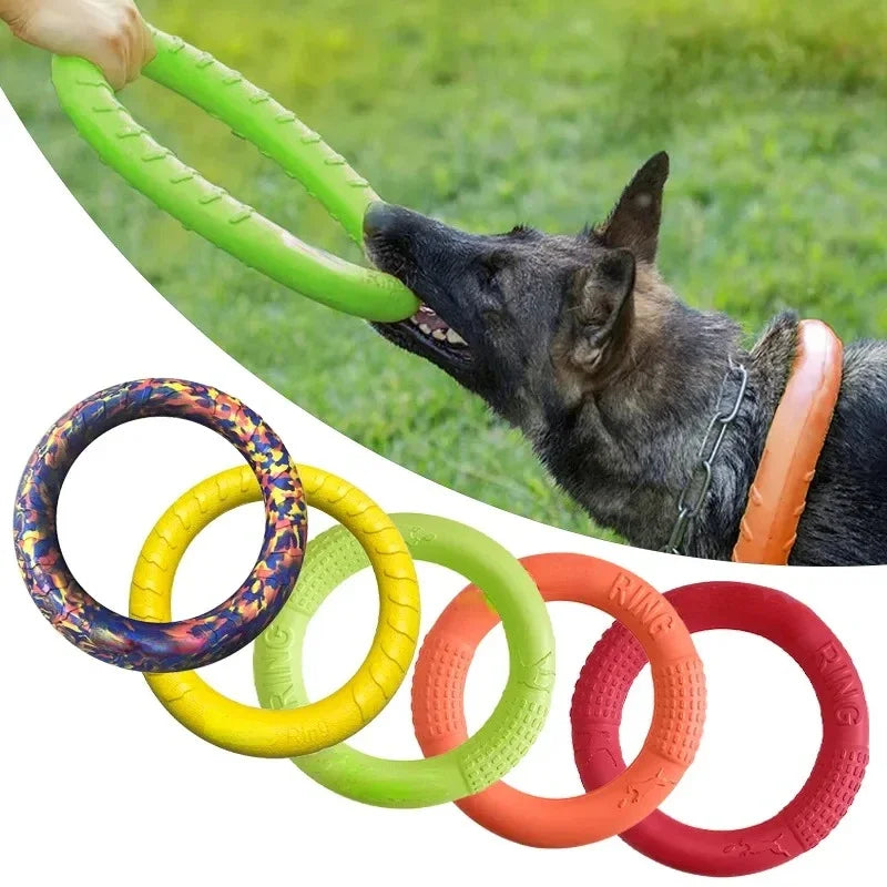 AeroFetch EVA Flying Ring – Floating Dog Frisbee Toy | Durable Bite-Resistant Training Disc | Interactive Outdoor Fetch Toy