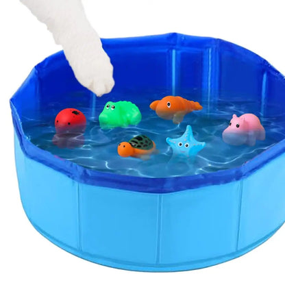 AquaPaws Foldable Pet Pool – Portable Dog & Cat Bath Pool | Collapsible PVC Swimming & Interactive Water Play Basin