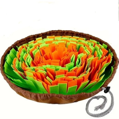 SniffNest Foraging Mat – Washable Felt Snuffle Mat | Interactive Slow Feeder | Dog Enrichment & Training Toy