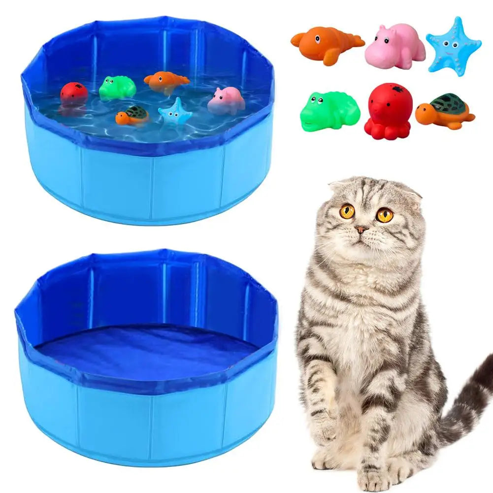 AquaPaws Foldable Pet Pool – Portable Dog & Cat Bath Pool | Collapsible PVC Swimming & Interactive Water Play Basin